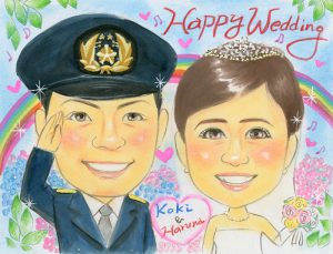 似顔絵ウェルカムボード 警察官