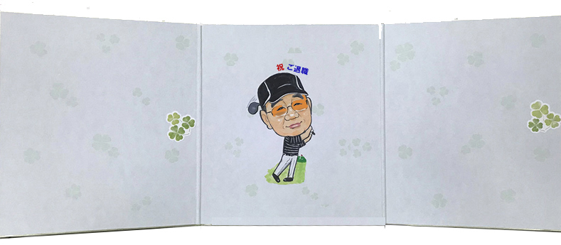 似顔絵入り寄せ書き色紙　大人数