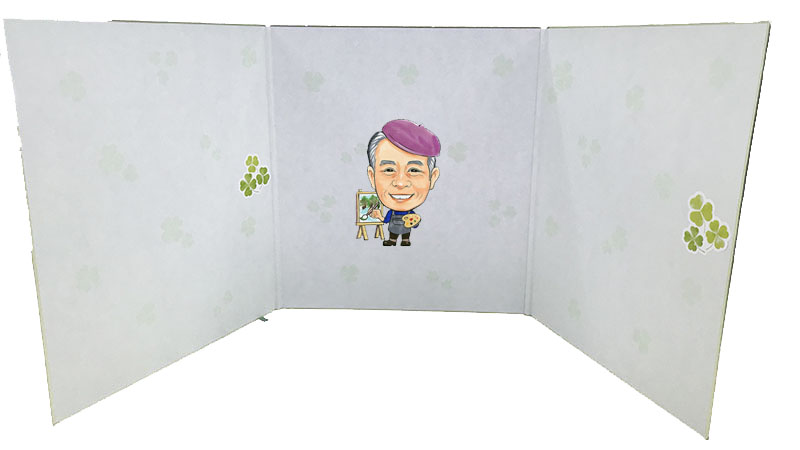 似顔絵入り寄せ書き色紙　大人数