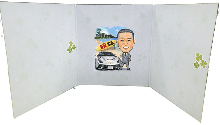 似顔絵入り寄せ書き色紙　大人数