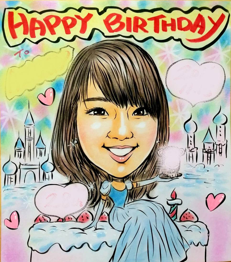 ソフトパステル幸せタッチ似顔絵